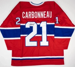 GUY CARBONNEAU Signed Montreal Canadiens Custom XL Jersey (JSA Witness COA) - Picture 1 of 5