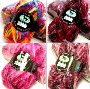 Dark Horse Yarn Grand Super Bulky Fun Eyelash 100g Color Choice Knit Crochet - Picture 1 of 5