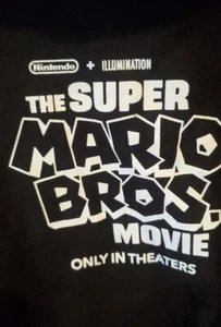 Super Mario Bros Movie 2023 XL schwarzes Promo-Shirt - Bild 1 von 7