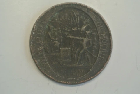 révolution  MONNERON 5 SOLS PACTE  fédératif 1790  poids 26 gr 40 Cover