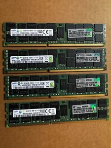 HP 647653-081 Samsung 64GB (4 x 16GB) memory kit PC3L-10600R DDR3-1333 - Photo 1/3