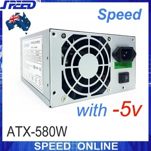 SPEED ATX-580W PC Power Supply PSU for Desktop Computers - Include "-5V" - Picture 1 of 4