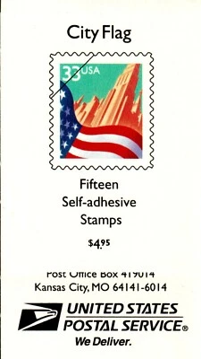 Scott BK255/3278c 33¢ City Flag P#V1111 MNH Free shipping in USA! - Image 1 of 2