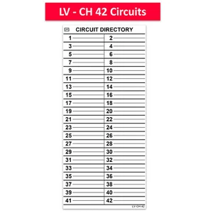 LV Cutler Hammer Eaton Circuit Breaker Panel Directory Replacement Label CKTDIR - Picture 1 of 23