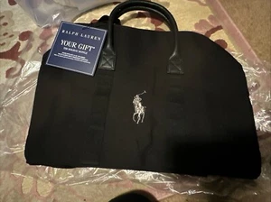 NWT RALPH LAUREN Polo Fragrances Black Duffle Bag Gym Weekender Carry On Travel - Picture 1 of 3