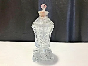 Vintage Starburst Pattern Crystal Perfume Decanter  - Picture 1 of 5