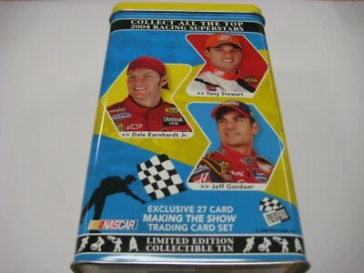 NASCAR 2004 PRESS PASS RACEING COLLECTORS TIN FACTORY SEALED FREE SHIPPING! - Image 1 of 4