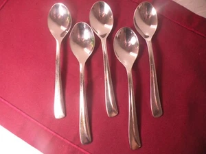 Set Of 5 Teaspoons J A Henckels Villa Bella Stainless Steel Flatware 6 1/2" - Picture 1 of 5
