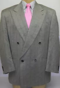 Nino Cerruti Men's Gray Double Breasted Peak Lapel Ventless Sport Coat 42R - Imagen 1 de 12