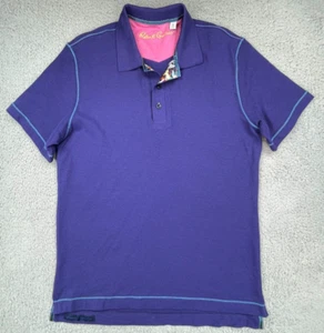 Robert Graham Poloshirt Herren Medium Lila Lebendige Farben Kragen Kontrastnähte - Bild 1 von 20