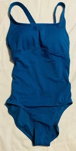 Traje de baño Nike One Piece espalda deportiva traje de baño mediano azul azulado nuevo sin etiquetas - Imagen 1 de 5