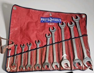 PROTO 3000H Open End Wrench Set 10 Tools 1/4"-1 1/8" Head Sizes - Picture 1 of 17