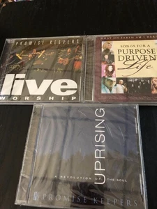 3 Worship CD's Promise Keepers Live/Songs For A Purpose Driven Life/Uprising NEW - Picture 1 of 2