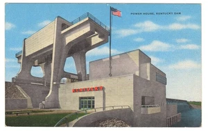 Kentucky Dam Power House natürliche Farbe Postkarte Marshall County Kentucky - Bild 1 von 2