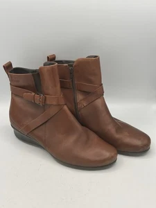 Ecco Abelone braune Leder Stiefeletten Größe 39 EU ca. US 8-8,5 - Bild 1 von 8