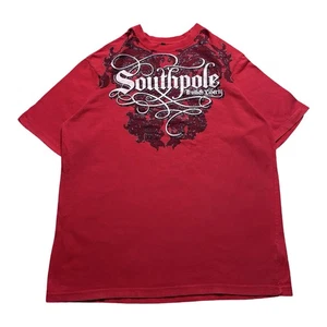 Vintage Y2K Southpole Graphic T Shirt Tribal Grunge Skater XL Red 2 - Picture 1 of 7