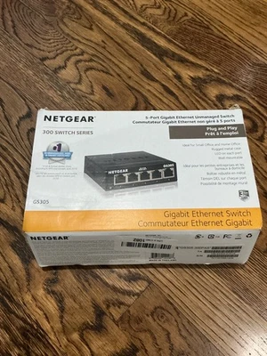 Netgear 300 Switch Series 5 Port Gigabit Brand New In Box GS305 - Image 1 of 4