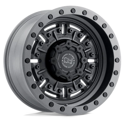 17X8.5 Black Rhino ABRAMS 6X5.5 -18MM TEXTURED MATTE GUNMETAL - Image 1 of 4