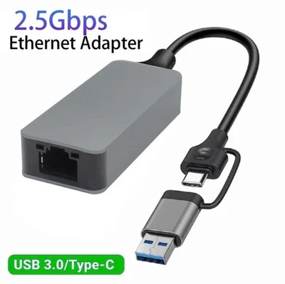 Cable Adapter LAN RJ-45 - USB 3.0/Type-C 2.5G - Image 1 of 4
