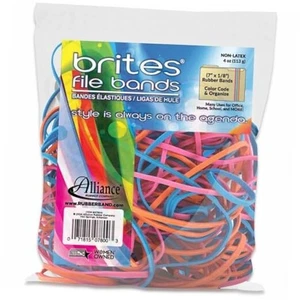 Bandas de archivo Alliance Rubber 07800 Brites sin látex, color 50 unidades (paquete de 1) - Imagen 1 de 2