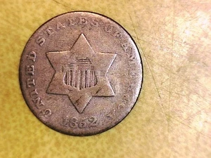 1852 Three Cent Silver - Picture 1 of 2