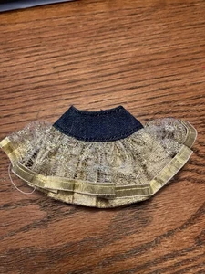 Muñeca Barbie Super Talk Falda Denim Encaje Dorado Ropa Vintage Años 90 - Imagen 1 de 2