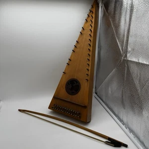 Vintage Ellen Yeoman 27 Saiten Bogen Psalterie signiert datiert 1974 Instrument - Bild 1 von 11