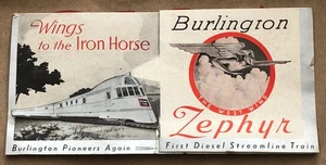 Folleto de colección Burlington Zephyr Wings to the Iron Horse tren diésel ferrocarril - Imagen 1 de 11