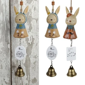 Handmade Rabbit Wind Chimes Resin Rabbit Pendant Rabbit Hanging Decorations - Picture 1 of 6