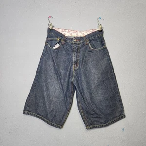 COOGI Herren dunkle Waschung Denim Shorts bestickt Logo Patch Freizeit Größe 34 L 15 - Bild 1 von 7