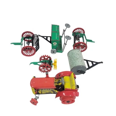 VINTAGE KOVAP TIN TOY ZETOR TRACTOR And accessories FROM CZECH. REPUBLIC - Image 1 of 4