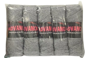 Advanced Premium Alpaca Wool Gray 95% Alpaca 5% Polyester 2.9oz Comfy Soft - Picture 1 of 2