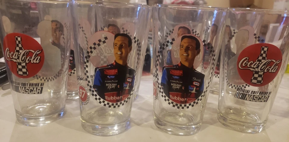 Vaso vintage NASCAR Coca Cola Racing 16 oz Kurt Busch #97 Foto 1 de 1