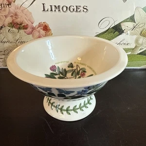 Vintage Portmeirion Bowl Botanic Garden Sorbet Rhododendron 5" Footed - Picture 1 of 7