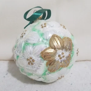 Der Garten Mariens Vatikanische Bibliothek Sammlung mundgeblasen Ornament floral Weißgold - Bild 1 von 9
