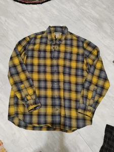 Duluth Trading blau & gold kariertes Button Down LS Baumwollhemd Gr. XL - Bild 1 von 4