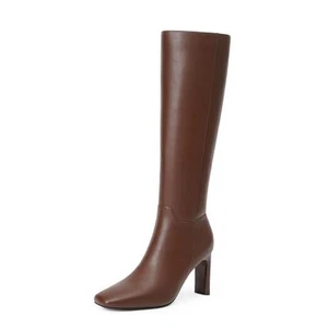 Knee High Boots for Women Square Toe Chunky Heel Long Tall Fall Boots for - Picture 1 of 7