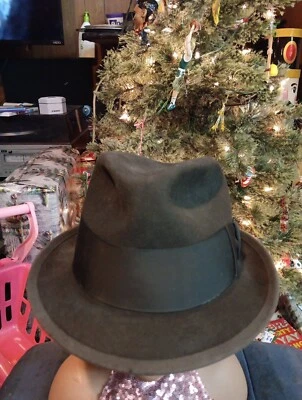 ¡Fedora/trilby autoconformable verde oliva Resistol vintage!  Foto 1 de 4