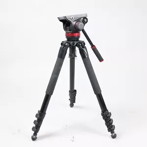 Manfrotto MPRO Treppiede video monogamba alluminio + MVH502A ex noleggio #3 - Foto 1 di 4