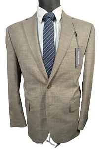 NUEVO MICHAEL KORS Hombres Marrón CLÁSICO AJUSTE ELÁSTICO Abrigo Deportivo Blazer Chaqueta 42R - Imagen 1 de 10