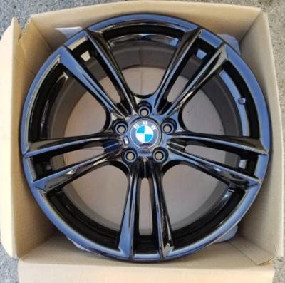 1 件原装 20 英寸宝马 740 750 光泽黑色原始设备制造商 303M 轮圈前部 20x8.5 $685-obo — 第 1/4 张图片