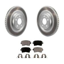 For Audi Q5 A5 SQ5 Quattro S5 A4 Rear Coated Brake Rotor & Semi-Metallic Pad Kit