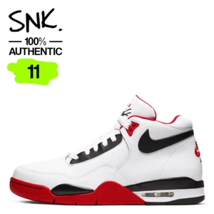 NIKE FLIGHT LEGACY mens sneakers BQ4212-100 white university red US Size 11 - Picture 1 of 9
