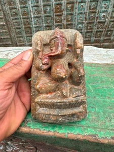 Old Ancient Hand Carved Stone Figure Hindu's God Ganesha Unique Collectible Gift - Picture 1 of 12