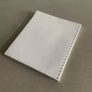 Continuous / Tractor Feed Dot Matrix Printer Paper 8 1/2" x 11" (100 sheets) - Picture 1 of 3