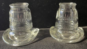 2 Kessler Whiskey Cowboyhut Schnapsgläser / Zahnstocherhalter # 8 # 16 auf Unterseite - Bild 1 von 3