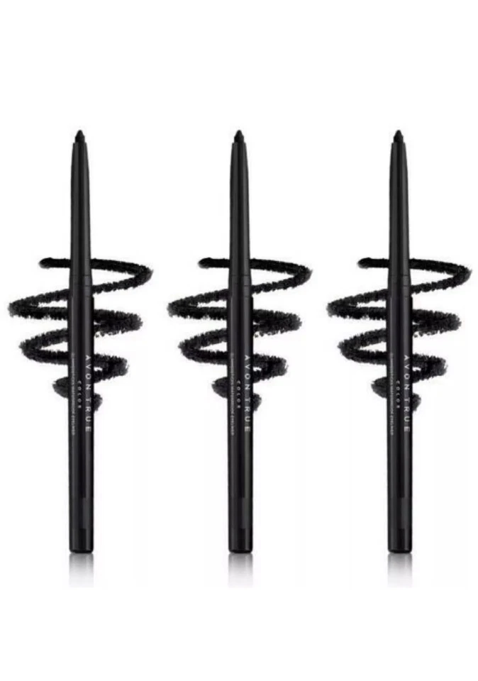 Black Eyeliner .Avon  Glimmersticks Eyeliner  - Blackest Night 0.28 g / Set of 3 - Image 1 of 4