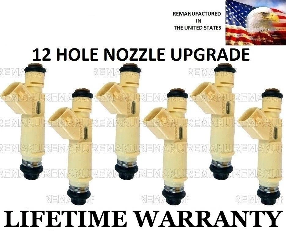 6X Upgraded 12 Hole Fuel Injectors For Dodge Chrysler Plymouth Caravan 3.3L 3.8L - Image 1 of 1