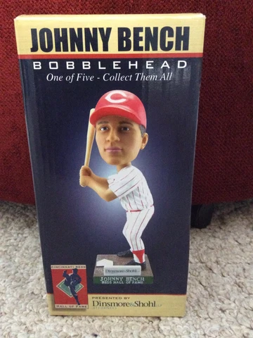 Johnny Bench Bobblehead Cincinnati Reds Hall of Fame 2011 1st in Series of 5 "B" Cover