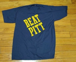 Vintage West Virginia Beat Pitt T-Shirt Gr. XL Einzelnaht Velva Glanz - Bild 1 von 7